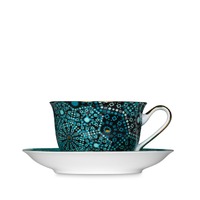 T2 Generous Cup And Saucer - Moroccan Tealeidoscope Green