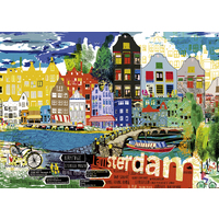 Heye Puzzle 1000pc - City Life - I love Amsterdam!
