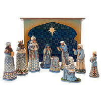 Jim Shore Heartwood Creek - Blue Nativity Set