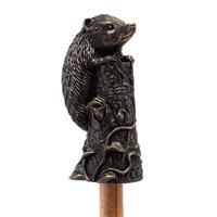 Jardinopia Cane Companion - Antique Bronze Hedgehog