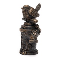 Jardinopia Cane Companion - Antique Bronze Wren On Tap