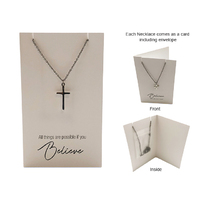 Heartfelt Jewellery - All Things Are Possible If You Believe - Plain Cross