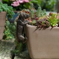 Jardinopia Pot Buddies - Antique Bronze Dachshund