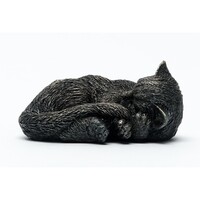 Jardinopia Potty Feet - Antique Bronze Sleeping Cat Curled Up (Set Of 3)