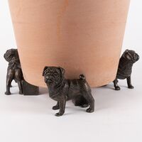 Jardinopia Potty Feet - Antique Bronze Pug (Set Of 3)