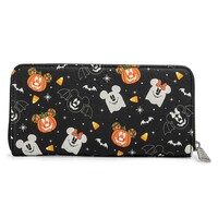 Loungefly Disney Mickey Mouse - Spooky Mickey & Minnie Candy Corn Zip Around Wallet