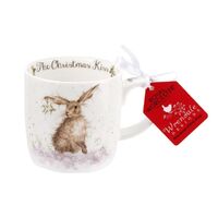 Wrendale Designs By Royal Worcester Christmas Mug - The Christmas Kiss Hare