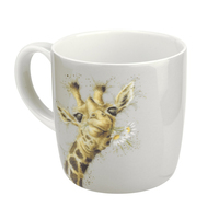 Royal Worcester Wrendale Grand Mug - Giraffe with Flowers