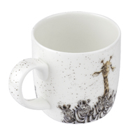 Royal Worcester Wrendale Mug - Head and shoulders above the rest Zebra & Giraffe