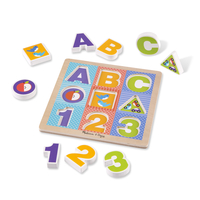 Melissa & Doug First Play Chunky Puzzle - ABC-123 9 Pieces