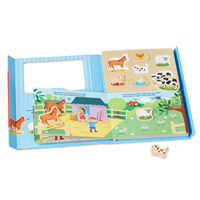 Melissa & Doug Book & Puzzle Play Set - On the Farm