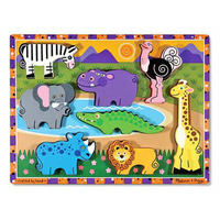 Melissa & Doug Chunky Puzzle - Safari 8pc