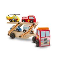Melissa & Doug Classic Toys - Emergency Vehicle Carrier