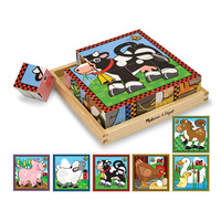Melissa & Doug Cube Puzzle - Farm Animals 16pc