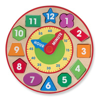 Melissa & Doug Classic Toy - Wooden Shape Sorting Clock