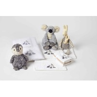 Pilbeam Baby Jiggle & Giggle - Australiana Bath Towel & Face Washer Set