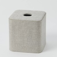 Pilbeam Living - Aura Grey Square Tissue Box Holder