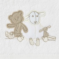 Pilbeam Jiggle & Giggle - Teddy & Friends Bath Towel & Face Washer Set