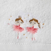 Pilbeam Baby Jiggle & Giggle - Ballerina Girls Bath Towel & Face Washer Set