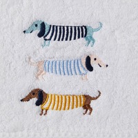 Pilbeam Baby Jiggle & Giggle - Dachshunds Bath Towel & Face Washer Set