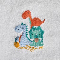 Pilbeam Baby Jiggle & Giggle - Green Dino Family Bath Towel & Face Washer Set