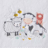 Pilbeam Jiggle & Giggle - Farm Animals Bath Towel & Face Washer Set