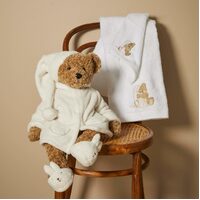Pilbeam Jiggle & Giggle - Notting Hill Bear Bath Towel & Face Washer Set