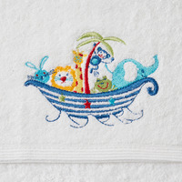 Pilbeam Baby Jiggle & Giggle - Fun Ark Bath Towel & Face Washer Set