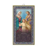 Hanging Wood Plaque with Prayer - Family Prayer
