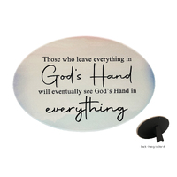 Home Warmer Ceramic Oval Plaque - God's Hand