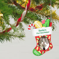 2021 Hallmark Keepsake Ornament - 2021 Santa's Purr-fect Helper Photo Frame