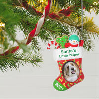 2021 Hallmark Keepsake Ornament - 2021 Santa's Little Yelper Photo Frame