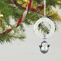 2022 Hallmark Keepsake Ornament - Grandbaby's First Christmas Penguin Bell Porcelain