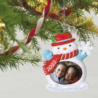 2022 Hallmark Keepsake Ornament - Grandkid Hugs Snowman Photo Frame