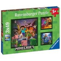 Ravensburger Puzzle 3x49pc - Minecraft Biomes