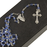 Rosary Beads Crystal Ab 4mm - Blue