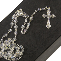 Rosary Beads Crystal Ab 4mm - Crystal