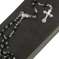 Rosary Beads Crystal Ab 4mm - Black