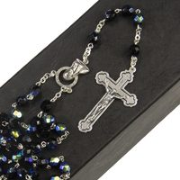 Rosary Beads Crystal Ab 7mm - Black