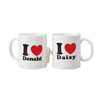 Disney Donald & Daisy Duck Kiss Pair Mugs