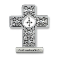 Dedicated to Christ Metal Cross