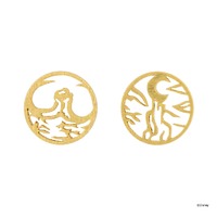 Disney x Short Story Earrings The Lion King Outlands Stencil - Gold