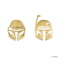 Star Wars x Short Story Earrings - Mandalorian & Boba Fett - Gold