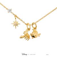 Disney x Short Story Necklace Flounder And Sebastian - Gold