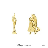 Disney x Short Story Earrings - Rapunzel and Tower - Gold