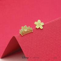 Disney x Short Story Earrings Mulan Brush & Blossom - Gold