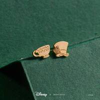 Disney x Short Story Earrings Mad Hat And Teacup - Gold