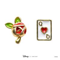 Disney x Short Story Earrings Rose And Card - Epoxy