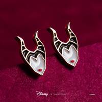 Disney x Short Story Earrings Maleficent Face - Epoxy