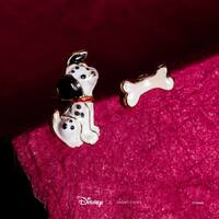 Disney x Short Story Earrings 101 Dalmations Dog And Bone - Epoxy